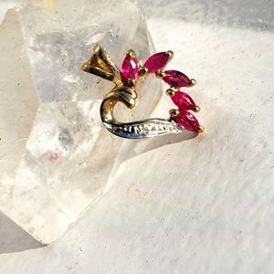 10k Ruby Heart pendant